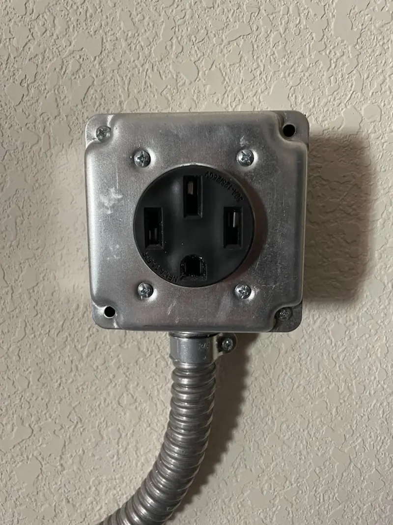 NEMA 14-50 outlet installed for Electrical Panel Upgrade in Bennington