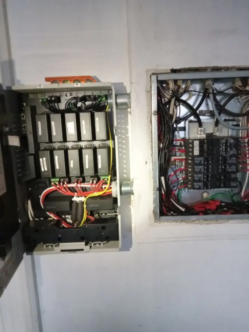 Electrical panel upgrade completed for Security Camera Wiring in Bennington